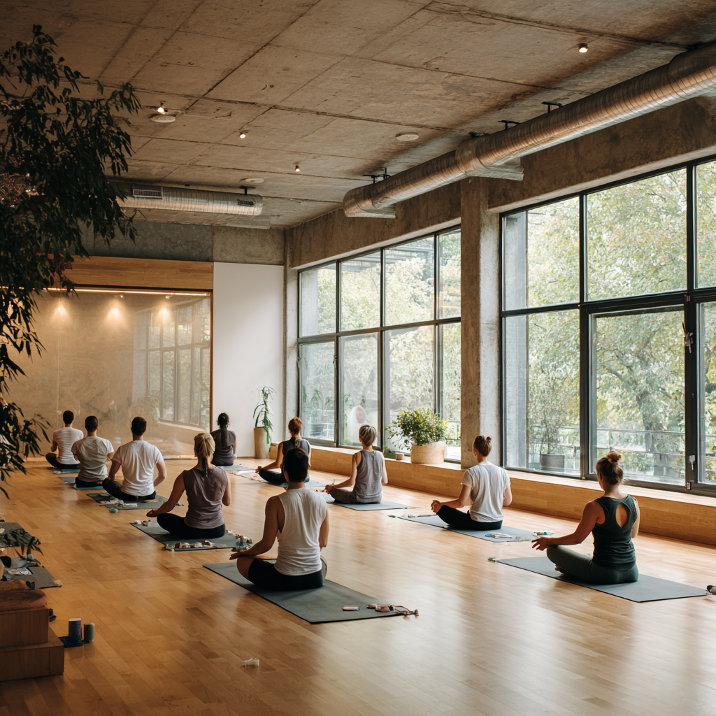Jóga oktató meditáció közben